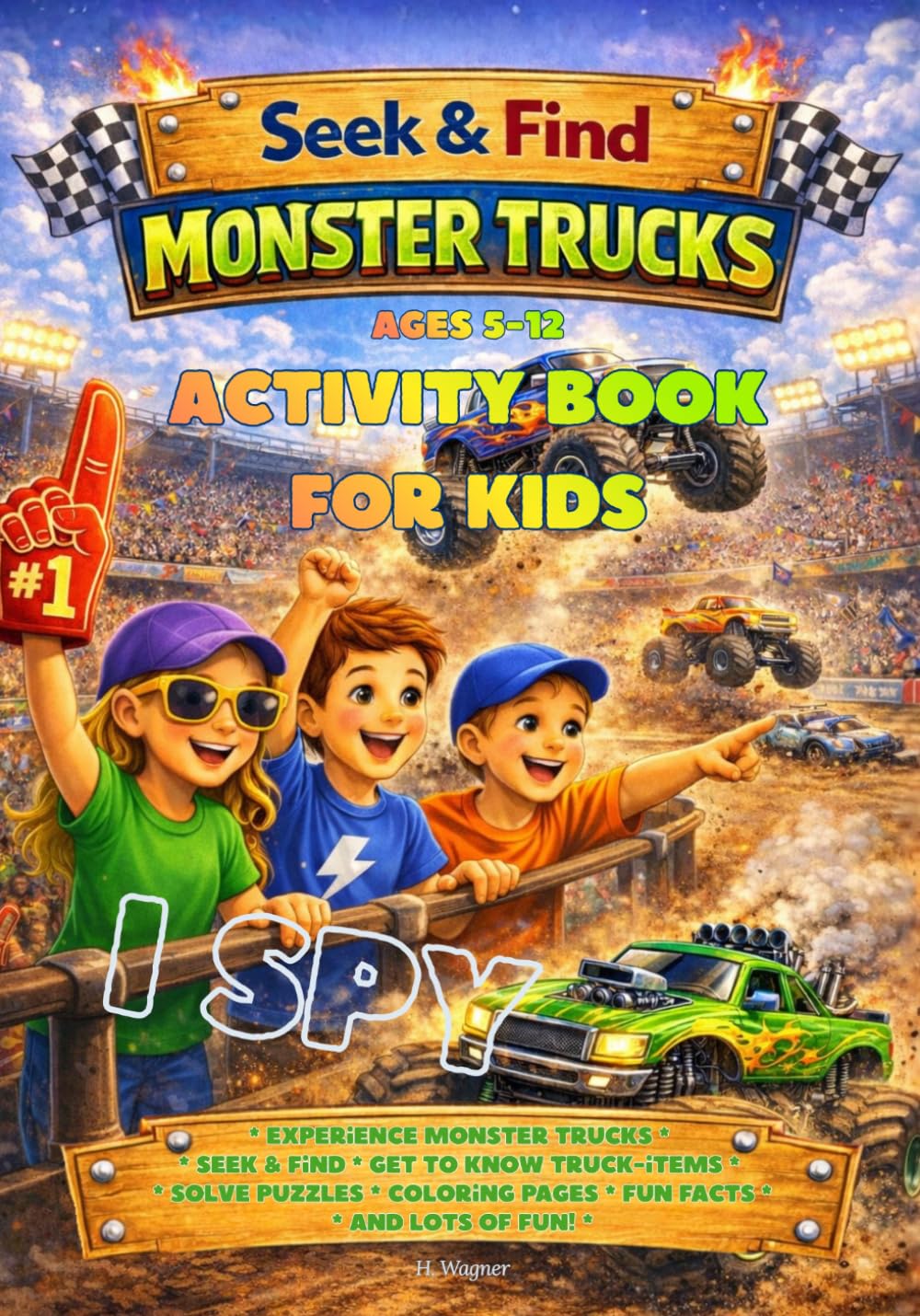 Seek & Find - Monster Trucks: The Ultimate Activity Book for Kids! (Seek & Find - Activity Book)