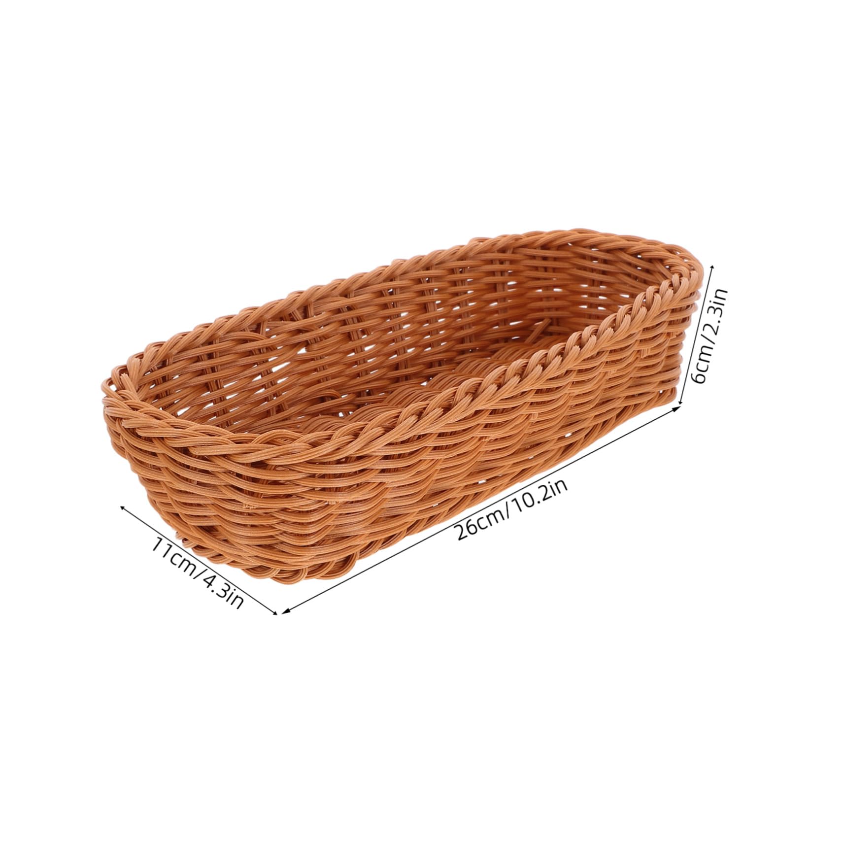 Toyvian Cesta Tejida de Ratán de Plástico Cesta para Cubiertos Organizador Reutilizable para Cocina
