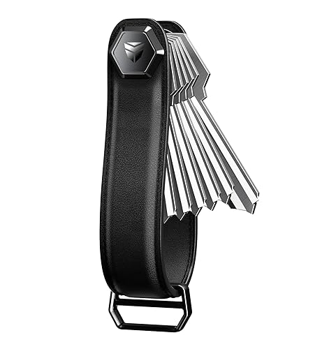 Dexnor Key Organizer, Adventure-proof Leather Key Holder Snag-free Keychain Keyring