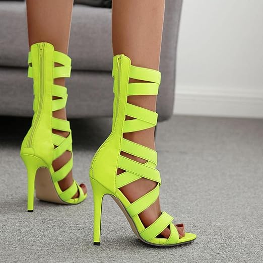 Amazon.com: Yaiewey Sandalias de tacón para mujer, tacones HGH de verano,  con punta abierta, agujetas, tacones altos, con cordones : Ropa, Zapatos y  Joyería