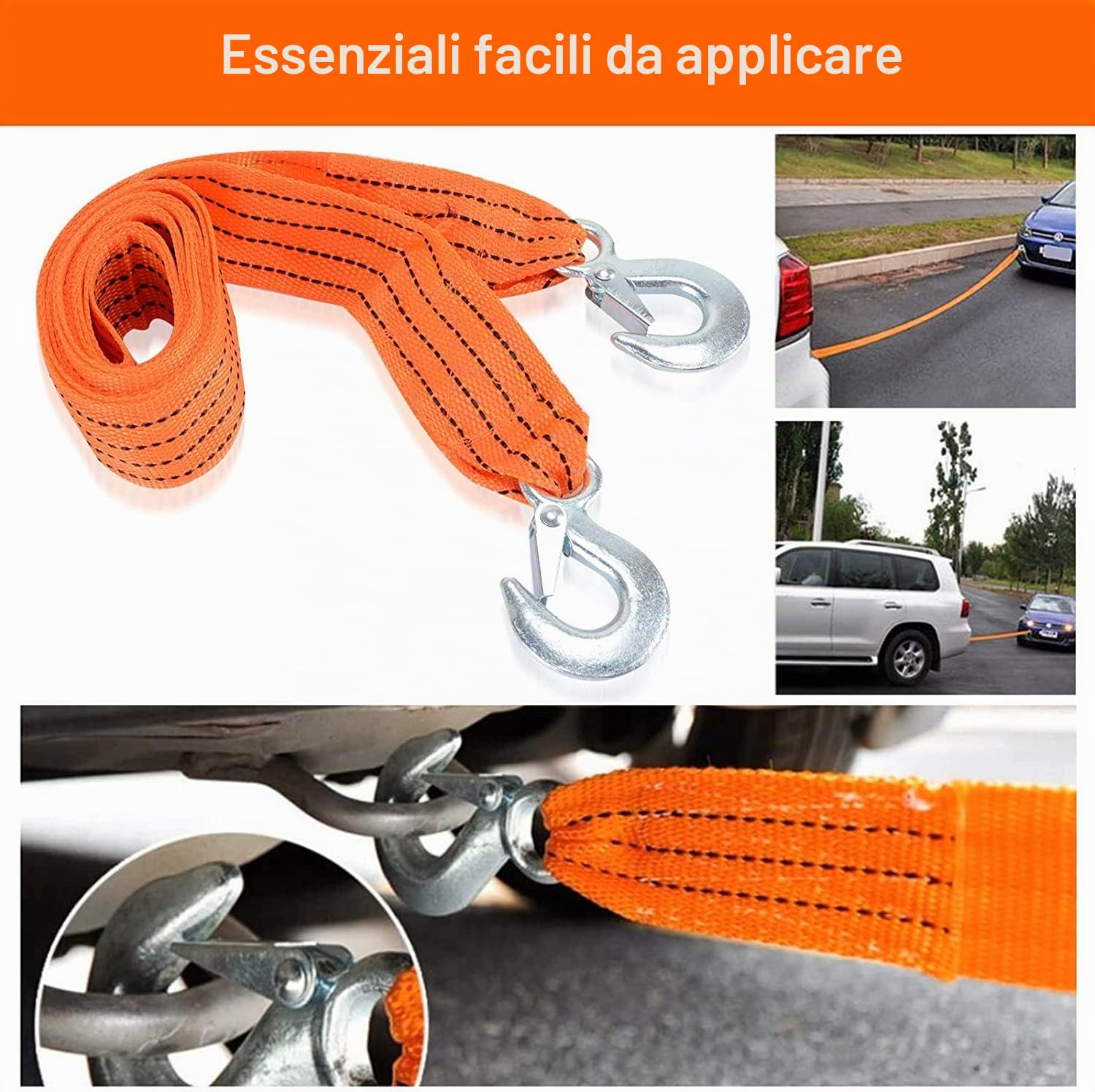 KAHEIGN 12 In 1 Emergenza Kit per Auto, Strumenti di Sicurezza Automatica Guasto Auto Kit Incluso Segnalazione Triangolo, Gilet Visibilità, Traino Corda, Martello Multiuso, Piombo Salto, Auto Fusibile