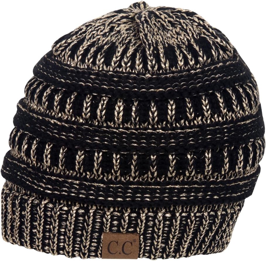 C.C Trendy Warm Chunky Soft Stretch Cable Knit Beanie Skully