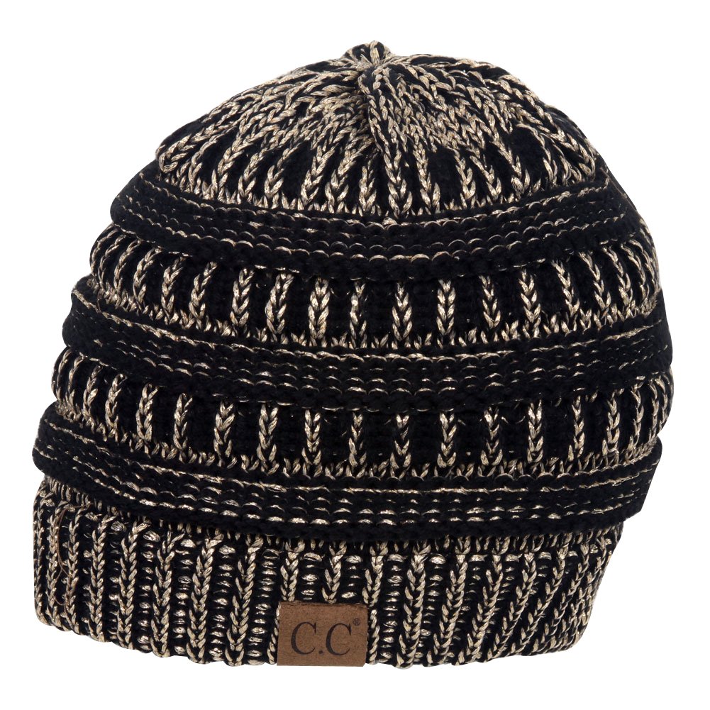 C.C Trendy Warm Chunky Soft Stretch Cable Knit Beanie Skully