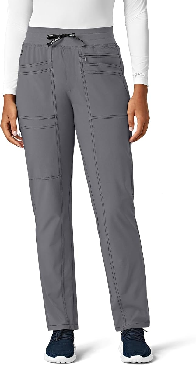 Carhartt Cross-Flex Women's Slim Leg Scrub Pant, Pewter, L
