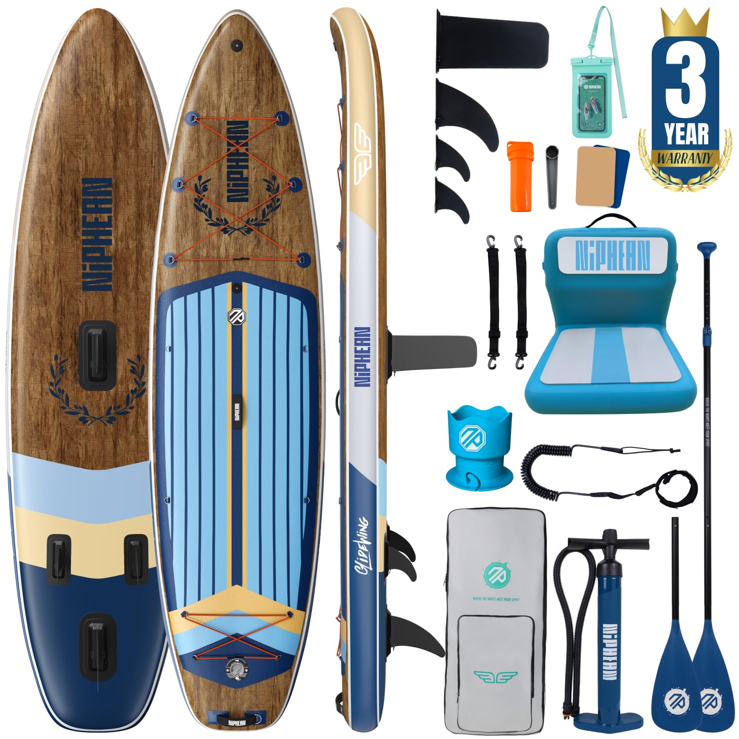 Photo 1 of ***STOCK PHOTO REFERENCE ONLY***
Niphean (Extra Large) Inflatable Paddle Board, SUP for 2+1 People/Family