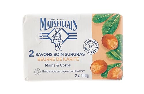 Miniatura 8 de Le Petit Marseillais Savon soin surgras au beurre de karité - Les 2 savons de 3.53 oz Jabón de cuidado Surgras con manteca de karité