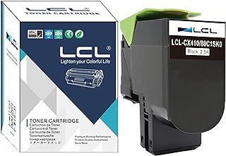 LCL Compatible for LEXMARK 80C1SK0 80C10K0 801SK 801K CX310 CX310n CX310dn CX410 CX410de CX410dte CX410e CX510 CX510de CX510dhe CX510dthe 2500Pages (1-Pack,Black) Toner Cartridge for Lexmark cx310dn, CX310N, cx410de, cx410e, cx410dte, cx510de, cx510dhe and cx510dthe