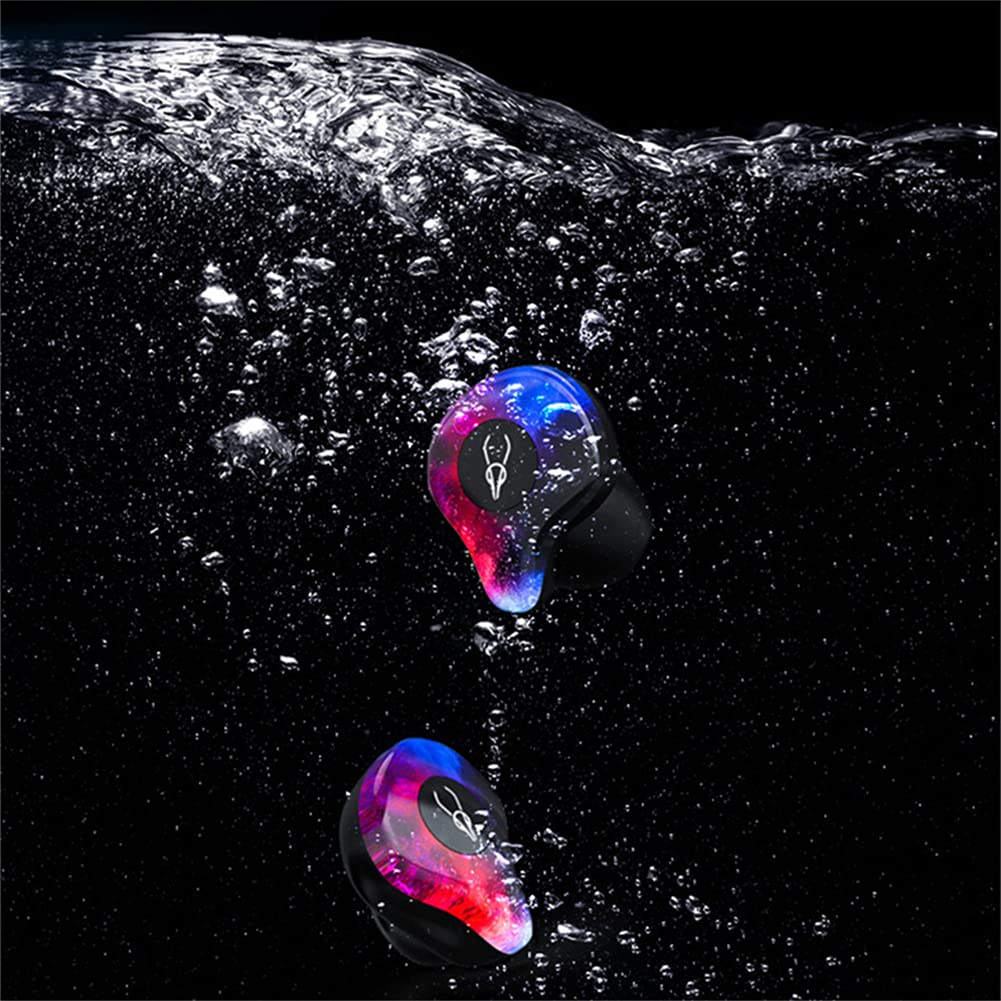 Cuffie Wireless, Semi-in-Ear Design Cuffie Bluetooth con Microfono, IPX5 Impermeabile, Auricolari Stereo Hi-Fi per Lavoro/Sport/Gioco,B