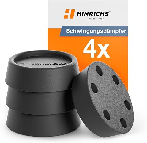 Hinrichs Schwingungsdämpfer Waschmaschine und Trockner, 4er Set schwarz