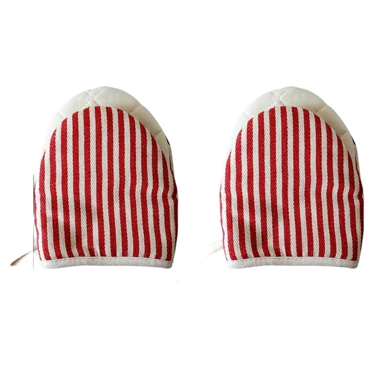Gants de four résistants à la chaleur mini gants rayures cuisson cuisine rouge