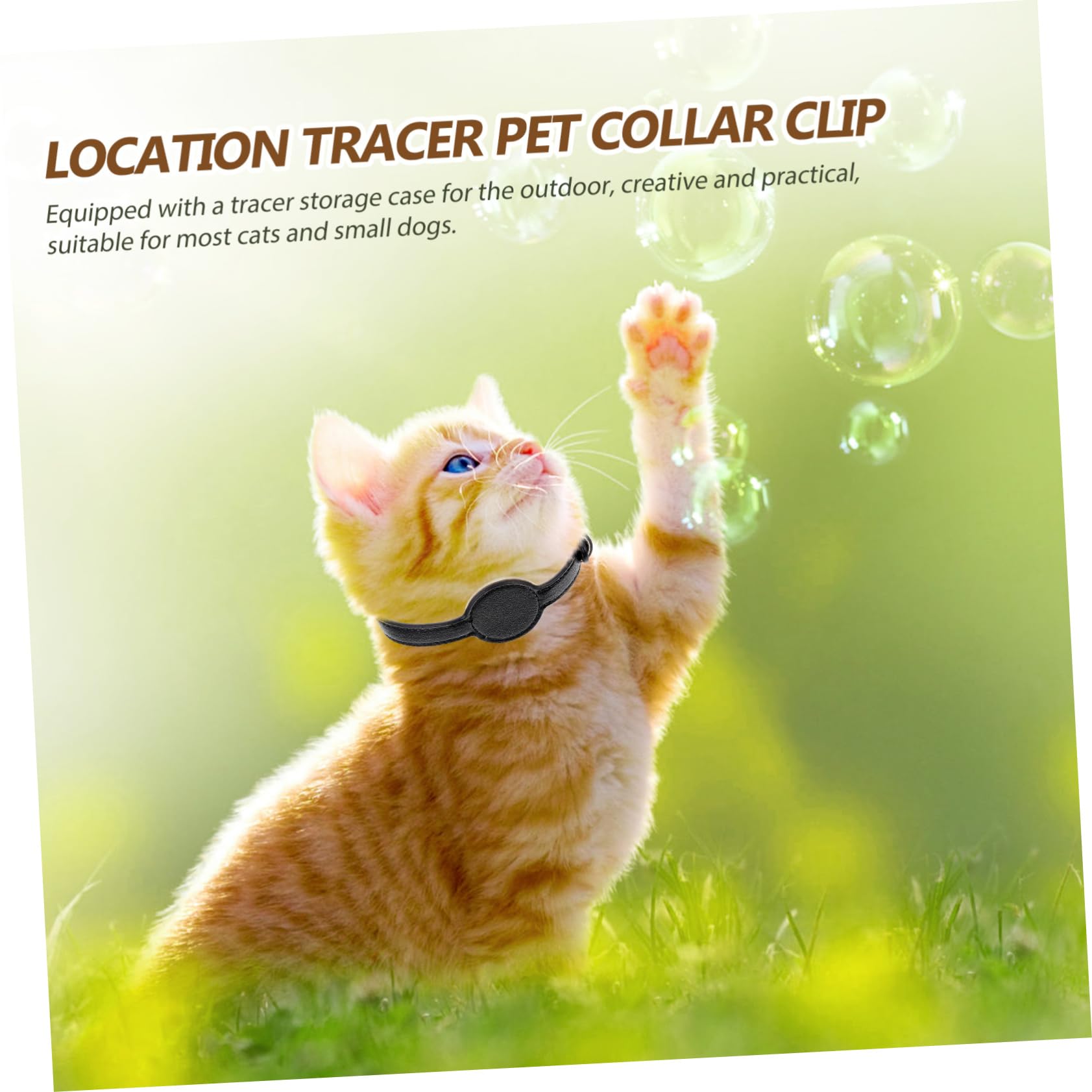 Kisangel 5piezas Collar De Seguridad para Gatos y Perros Pequeños Diseño De Localizador Collar Decorativo De PU para Mascotas Resistente y Ligero para Uso Exterior
