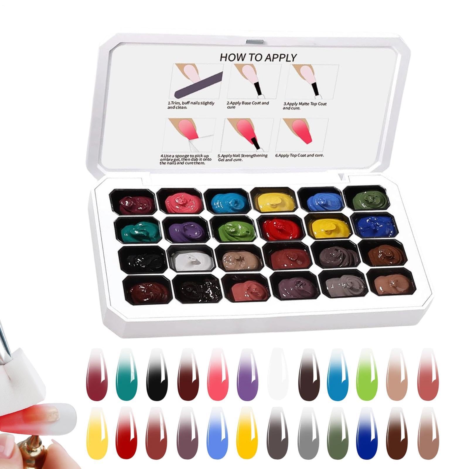 Gel de palmaditas degradado con colores pigmentados duraderos para estampado 8