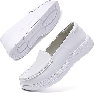 white leather scrub shoes