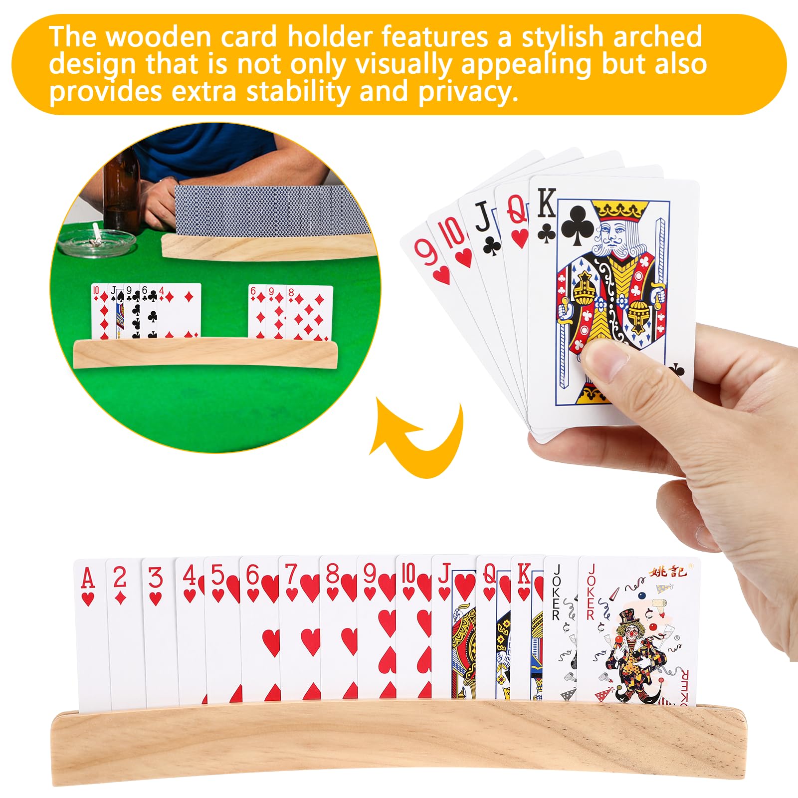 Porta carte da gioco, porta carte in legno, porta carte per
