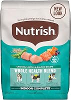 Rachael Ray Nutrish Indoor Complete Dry Cat Food, Chicken Lentils & Salmon, 14 lb - Natural Premium Formula for Indoor Cats