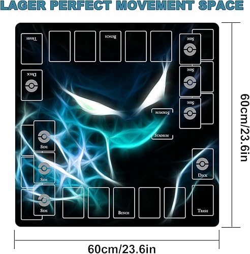 Miniatura 2 de Tapete de juego para 2 jugadores, tapete cuadrado de escritorio para jugadores, oficina y hogar, 23.6 x 23.6 pulgadas