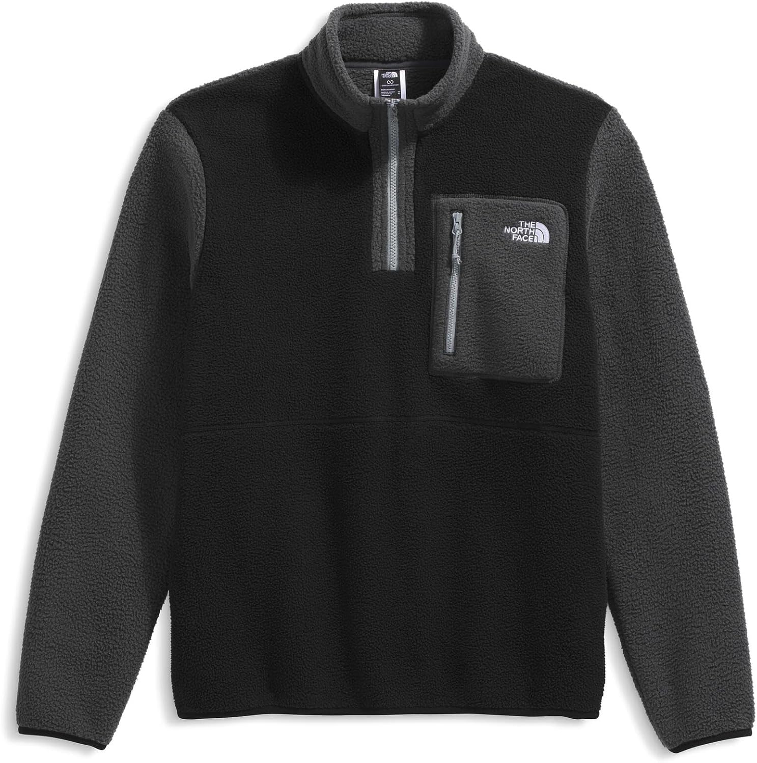 THE NORTH FACE Men's Yumiori Quarter Zip Jacket | Lightweight Fleece Coat With Embroidered Logo, Secure Zip Chest Pocket