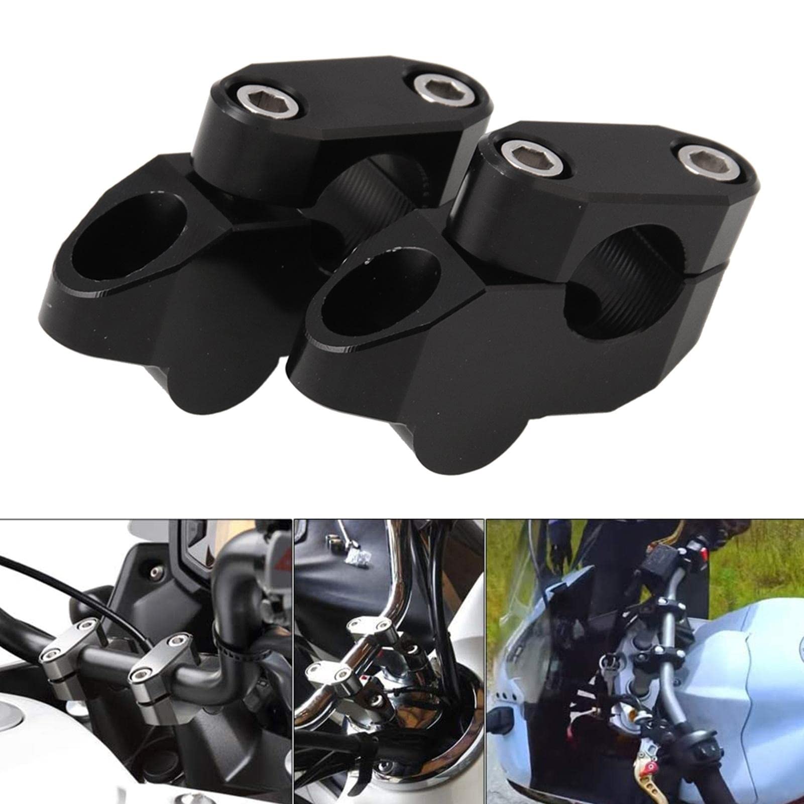 Befestigungsclip für Motorrad-Lenkererhöhung Für Y&amaha Für FZ1 Für FZ8 Für FZ16 Für TTR230 22mm Aluminium Motorräder Lenkererhöhung Lenkererhöhung Für Motorräder