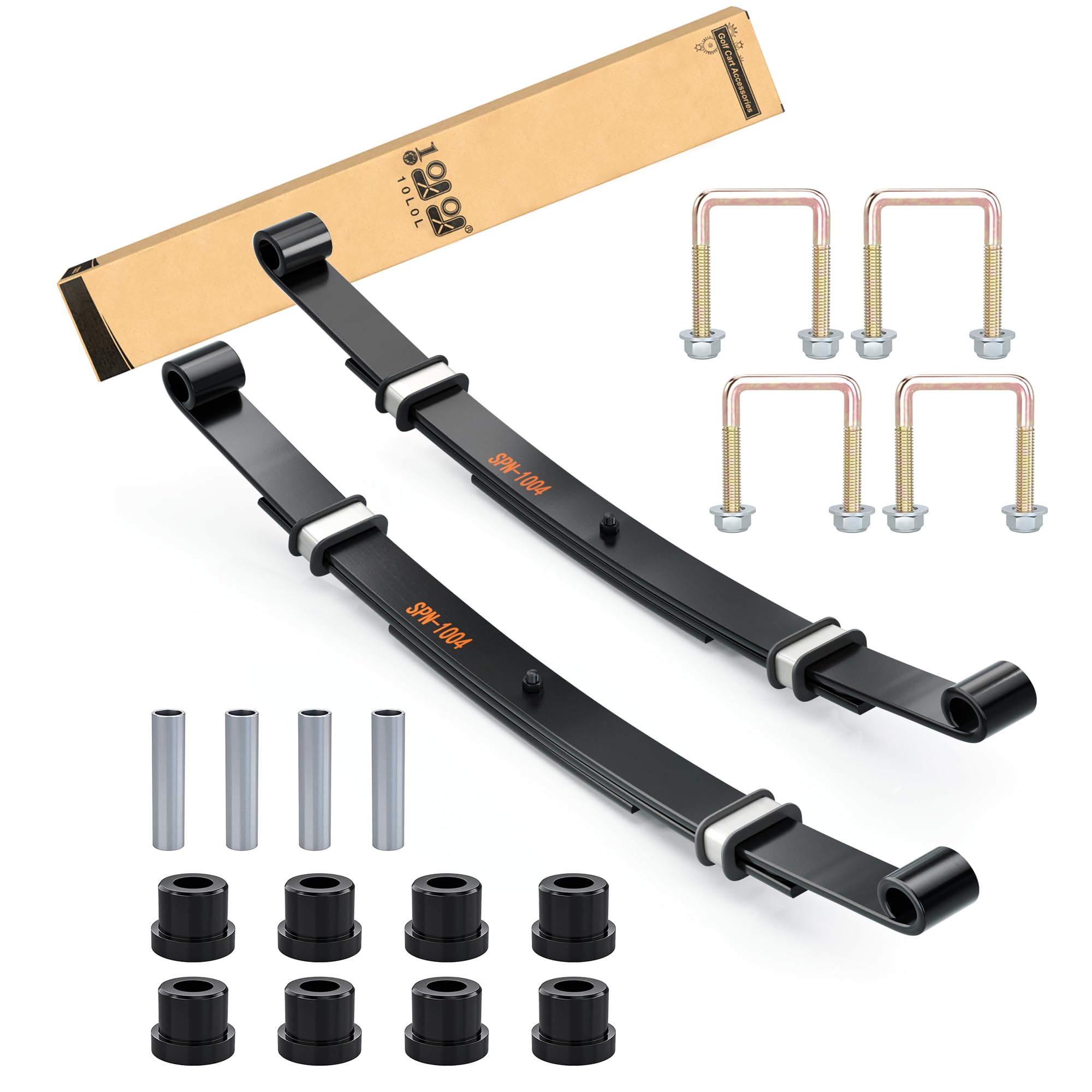 Amazon.com: 10L0L Golf Cart Heavy Duty Rear 3-Leaf Spring Kit for EZGO ...
