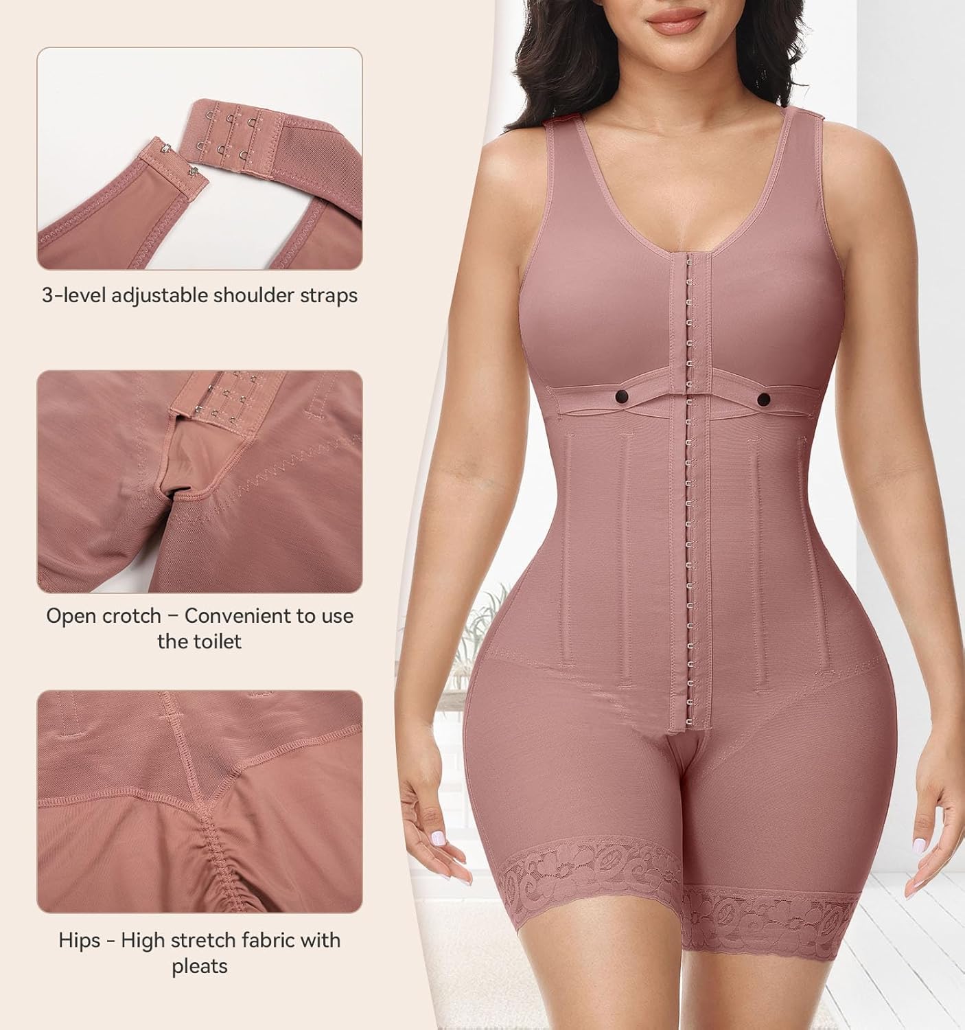 M MYODRESS Fajas Colombianas Moldeadoras Shapewear Tummy Control Post Surgery Compression Garment Postpartum Full Body Shaper - Image 4