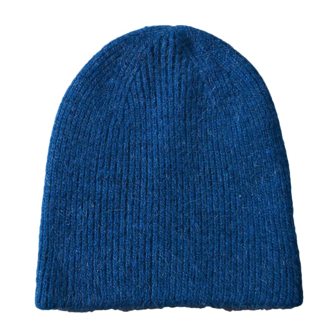 Wvapzxx Bonnet Femme Chapeau Fourrure Double Chaud Cachemire Femmes Couleur Unie Chapeau Tricoté