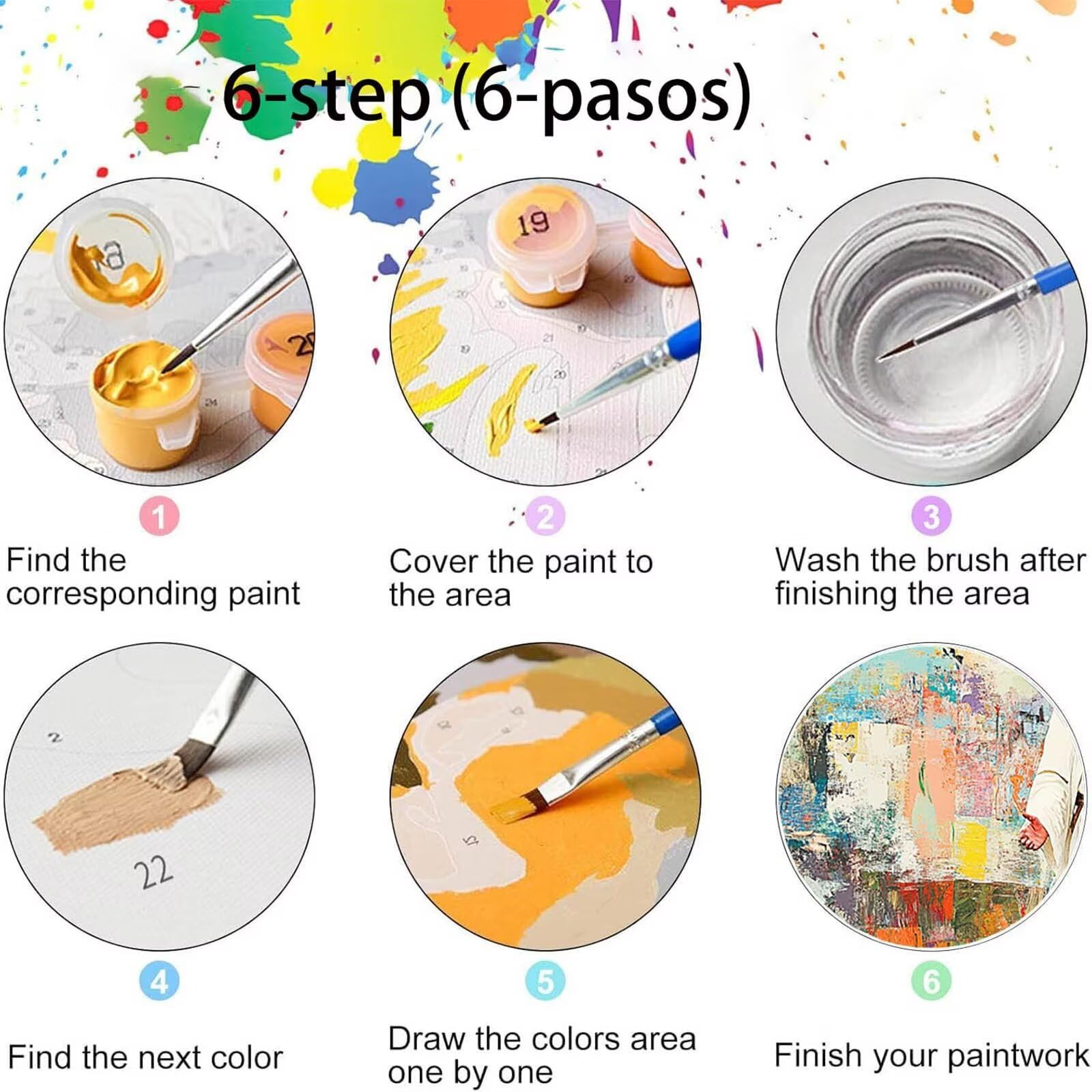 Pintar por Numeros Adultos Abstracto, Pintar por Numeros Niños Kit Manualidades Adultos Jesús Cuadros para Pintar por Numeros Pintura Acrílico, Cuadros Decoracion Salon Modernos 80X160cm 7w-0-8