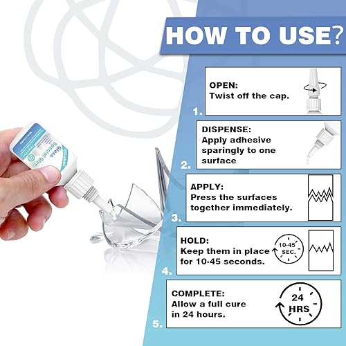 Miniatura 12 de Pegamento de silicona de 1.06 oz, pegamento de silicona transparente, instantáneo, impermeable, resistente al calor y flexible, pegamento fuerte