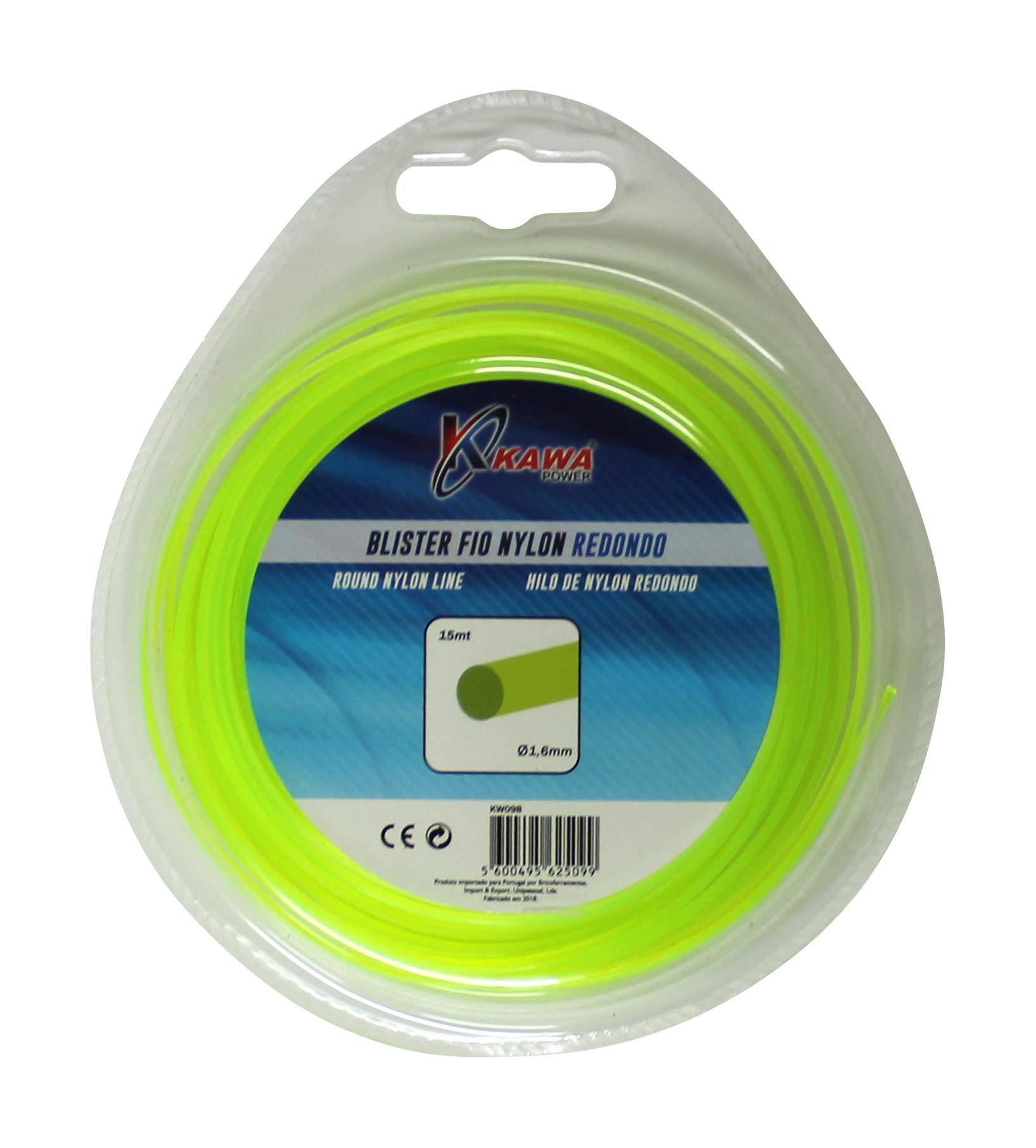 KawapowerNylon Thread for Round Brushcutters 1.6MMX15mt - Bricoferr