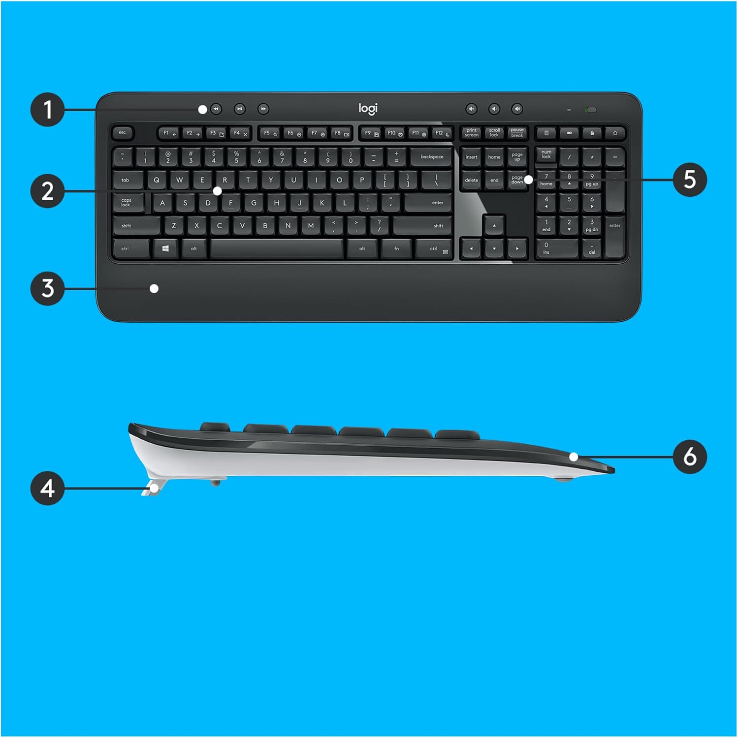 Logitech MK540 avanzado teclado y ratón inalámbricos COMBO – CH ‎QWERTZ 7