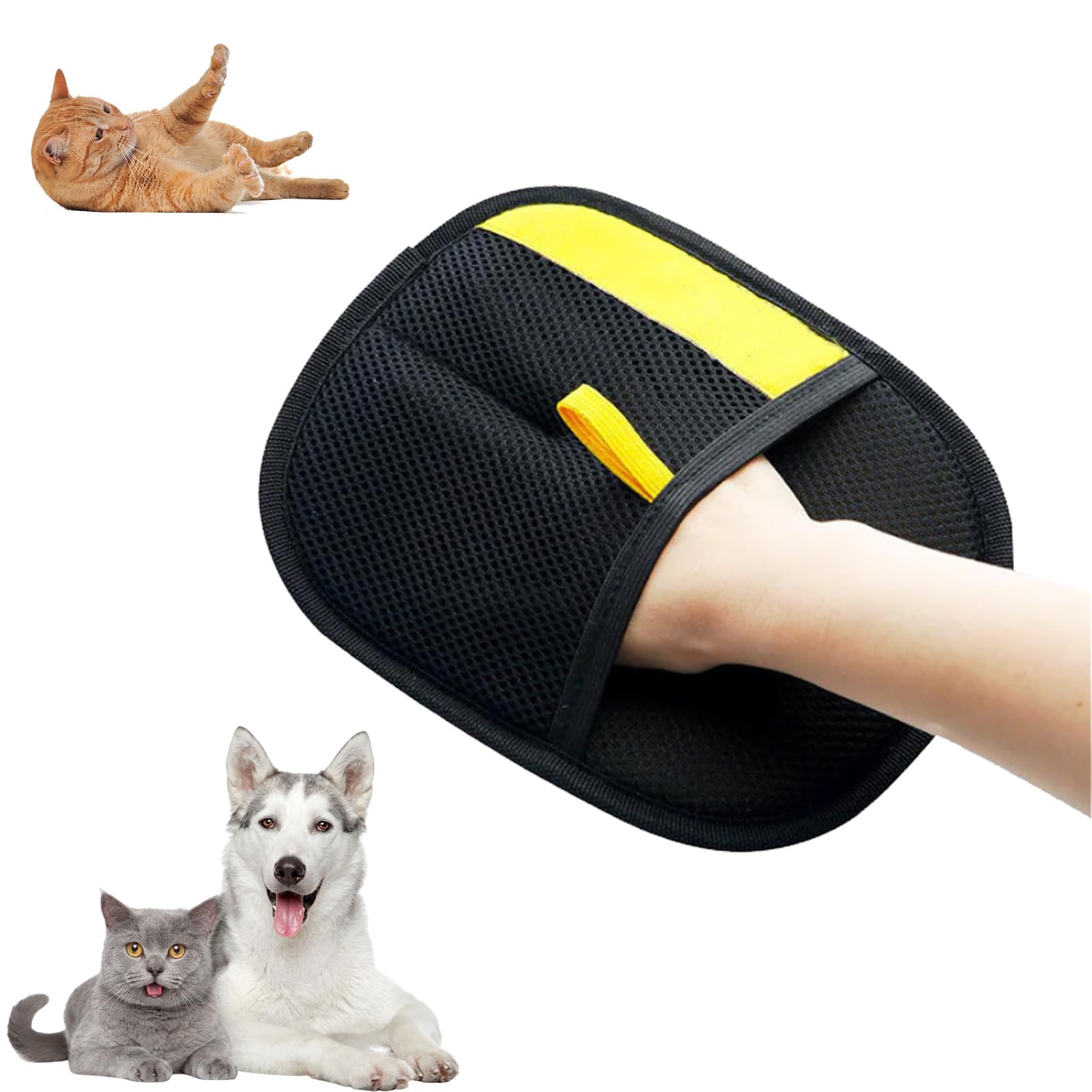 Lot De 3 Gants De Toilettage Double Face Pour Chien Et Chat - Antistatiques, Réutilisables, Démêlage Et Massage