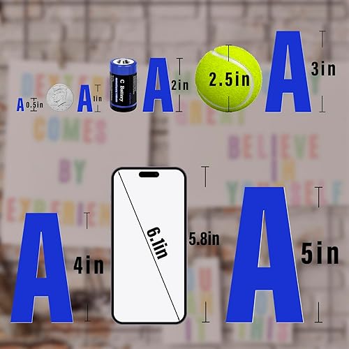 Miniatura 6 de Llewyn 780 piezas de 10 hojas de calcomanías de letras, calcomanías de vinilo con números de buzón, calcomanías autoadhesivas impermeables para