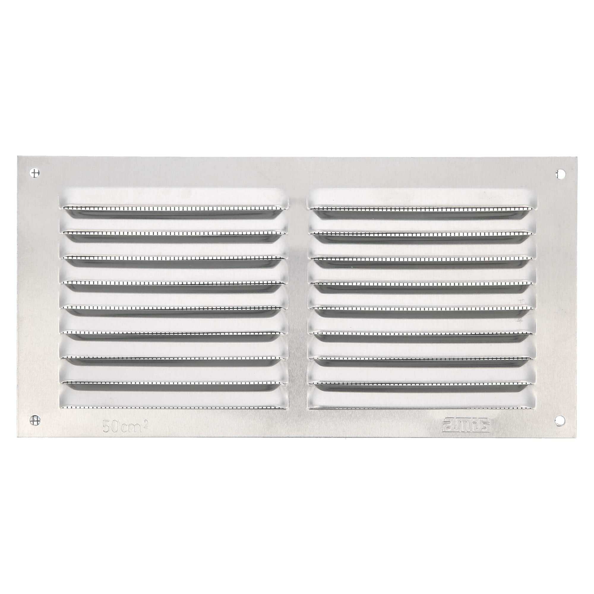 Grille De Ventilation En Aluminium Brut - 400 X 400 Mm