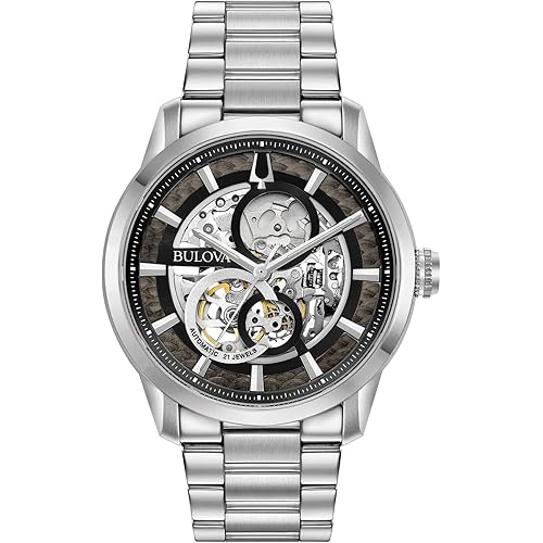 Bulova Mens Classic Sutton Automatic Stainless Steel Bracelet Watch