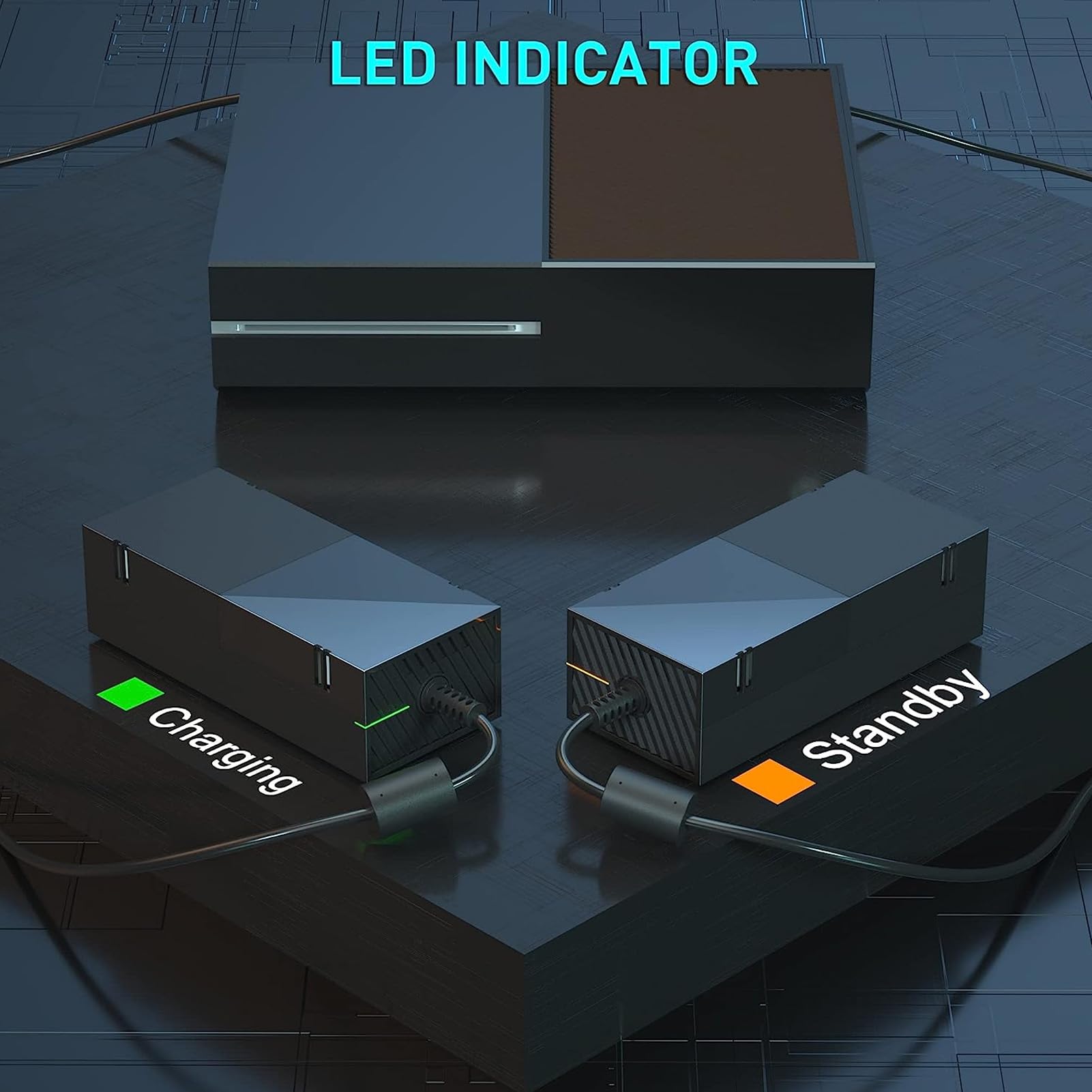 Alimentatore per One, Adattatore per Alimentatore di Ricambio per Cavo CA con Doppi Indicatori LED per Console One, Adattatore per Caricatore di Alimentazione (Spina UE)