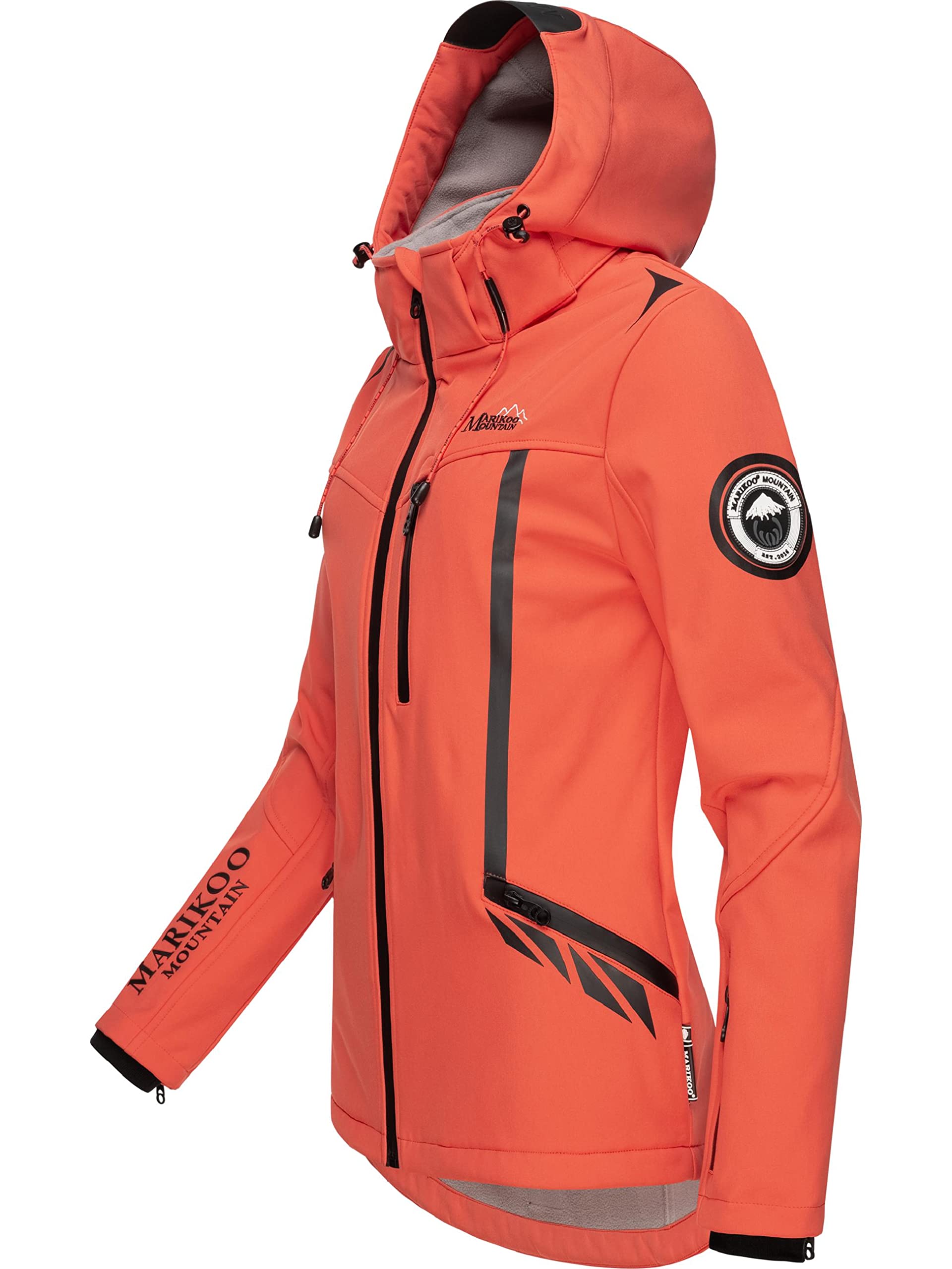 MARIKOO Damen Softshelljacke wasserdichte Funktionsjacke mit abnehmbarer Kapuze Mount-Cho-Oyu XS-XXL