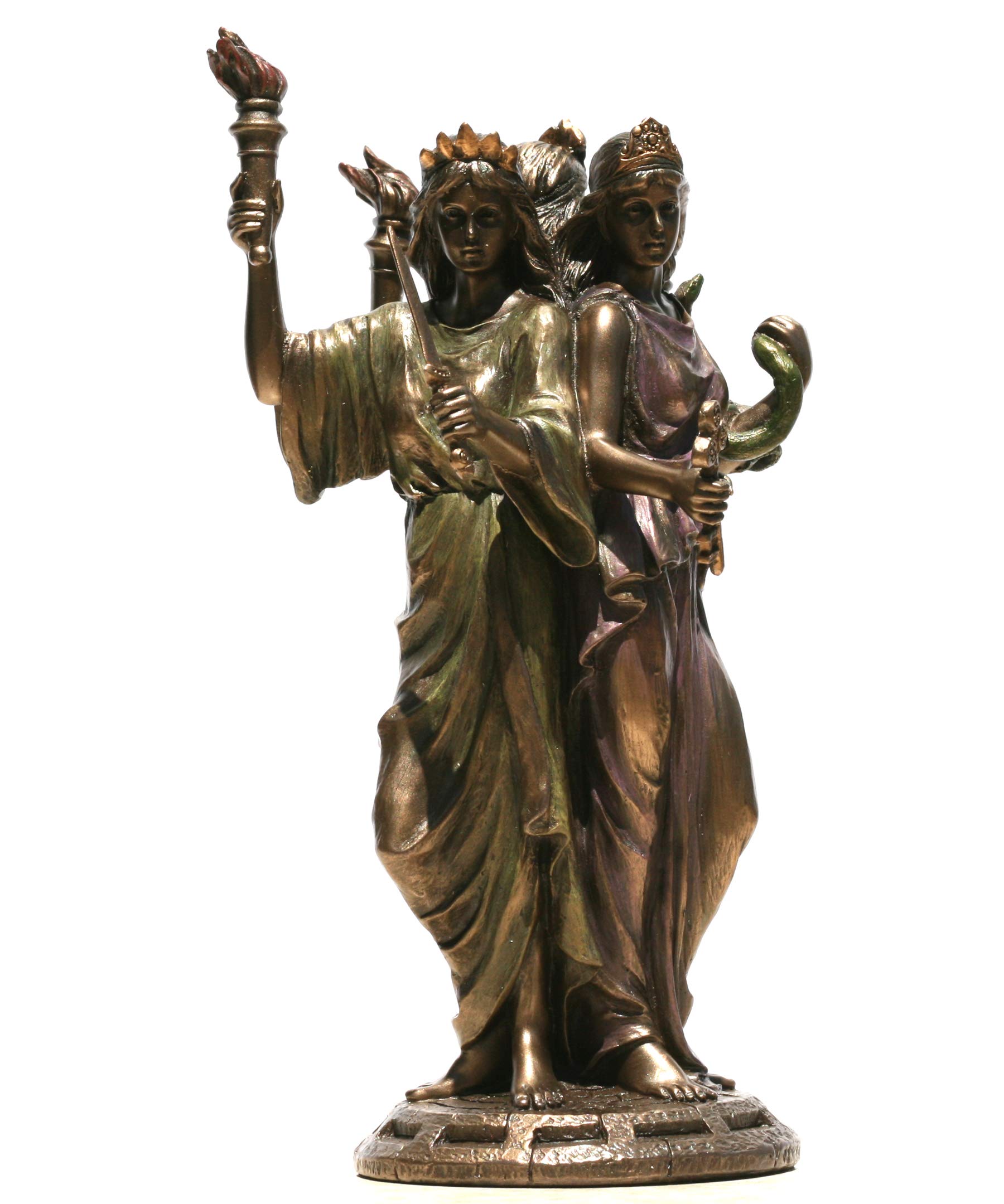 Veronese 11 1/8 Inch Hecate Greek Goddess of Magic Triple Goddess Resin Statue Bronze Finish