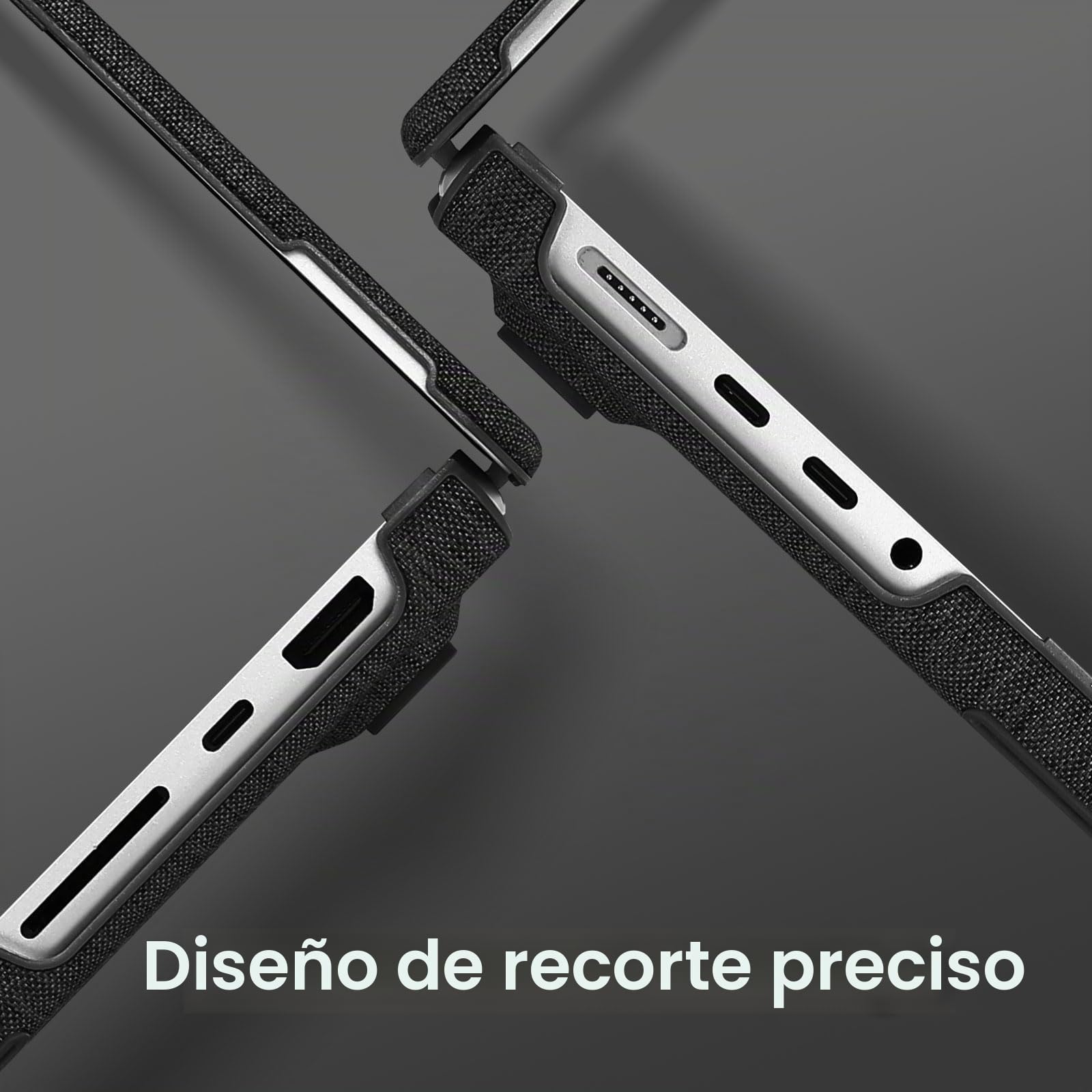 MOSISO Funda Compatible con MacBook Pro 14 Pulgadas 2025 2024 2023-2021 M5 M4 M3 M2 M1 A3434 A3112 A3185 A3401 A2918 A2992 A2779 A2442, Carcasa Tejido Punto Tapa con Base Apoyo,Negro
