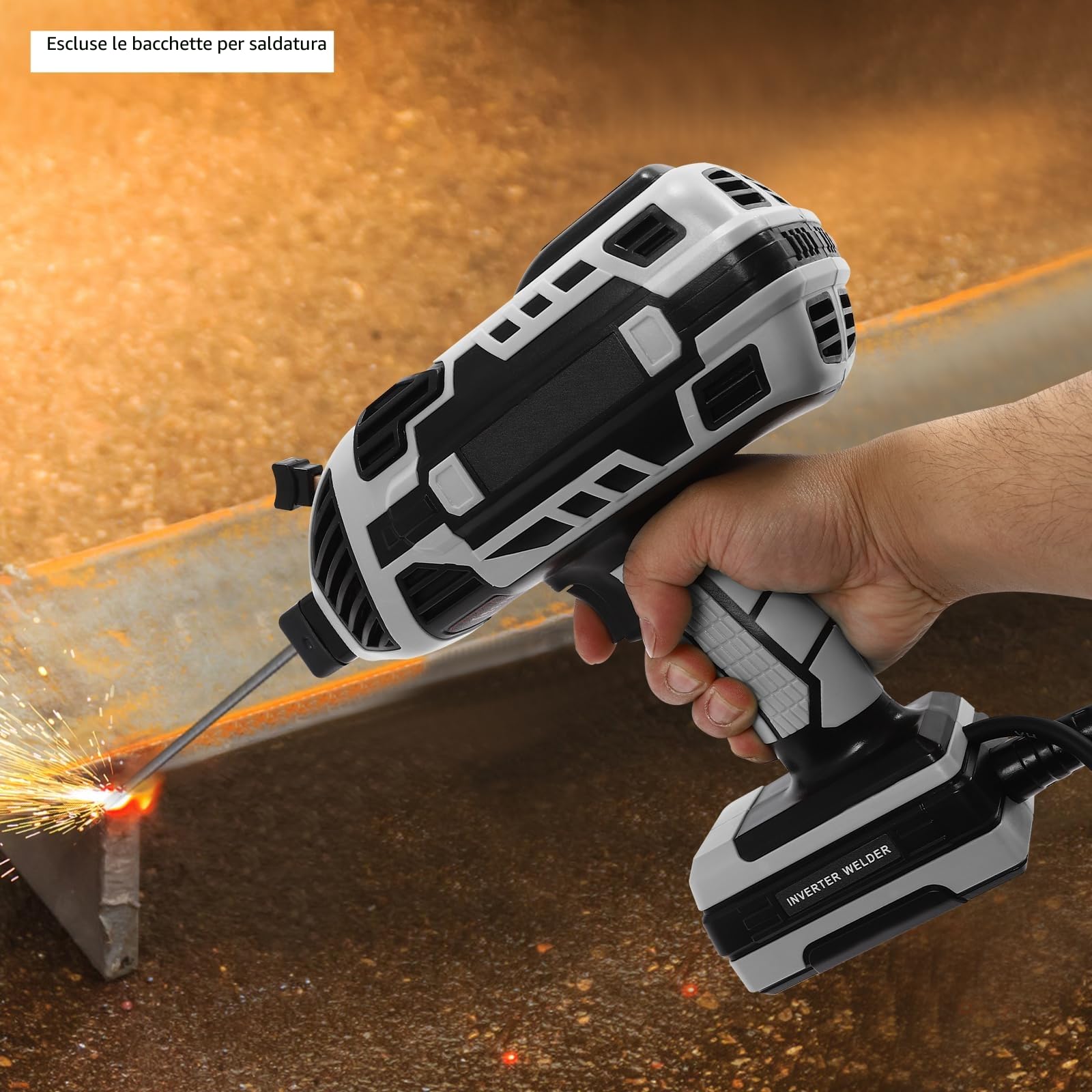 Saldatrice laser con spazzola per saldatura, saldatrice manuale per riparazione auto e ringhiere, diametro filo di saldatura 2,5-3,2 mm, grigio