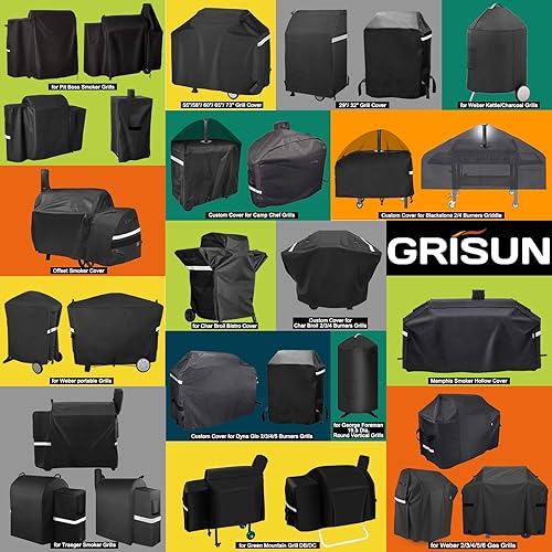 Miniatura 8 de Grisun 7132 - Cubierta de parrilla para parrilla Weber Genesis II y Summit de 6 quemadores, cubierta de parrilla de gas XXL para Weber, Nexgrill,