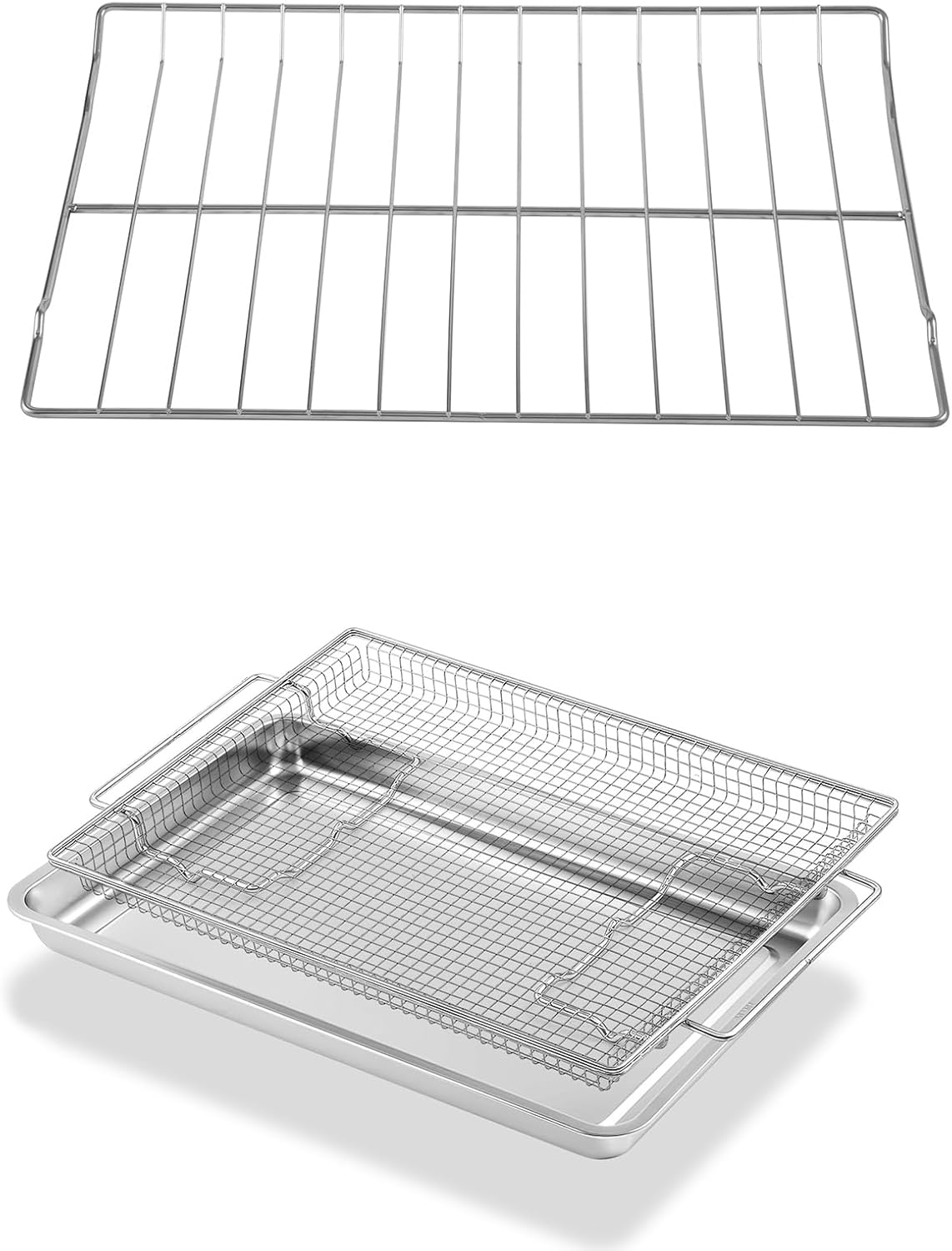 DG75-01001C Oven Rack NX-AA5000RS Air Fryer Basket Tray Replacement Parts for Samsung Stove Oven Parts 304 Stainless Steel Air Fryer Rack Air Fryer Basket Air Fryer Tray 3PCS