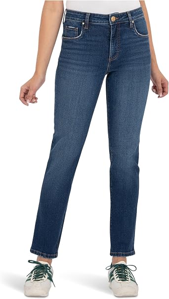 KUT from the Kloth Reese High-Rise Fab Ab Ankle Straight Jeans