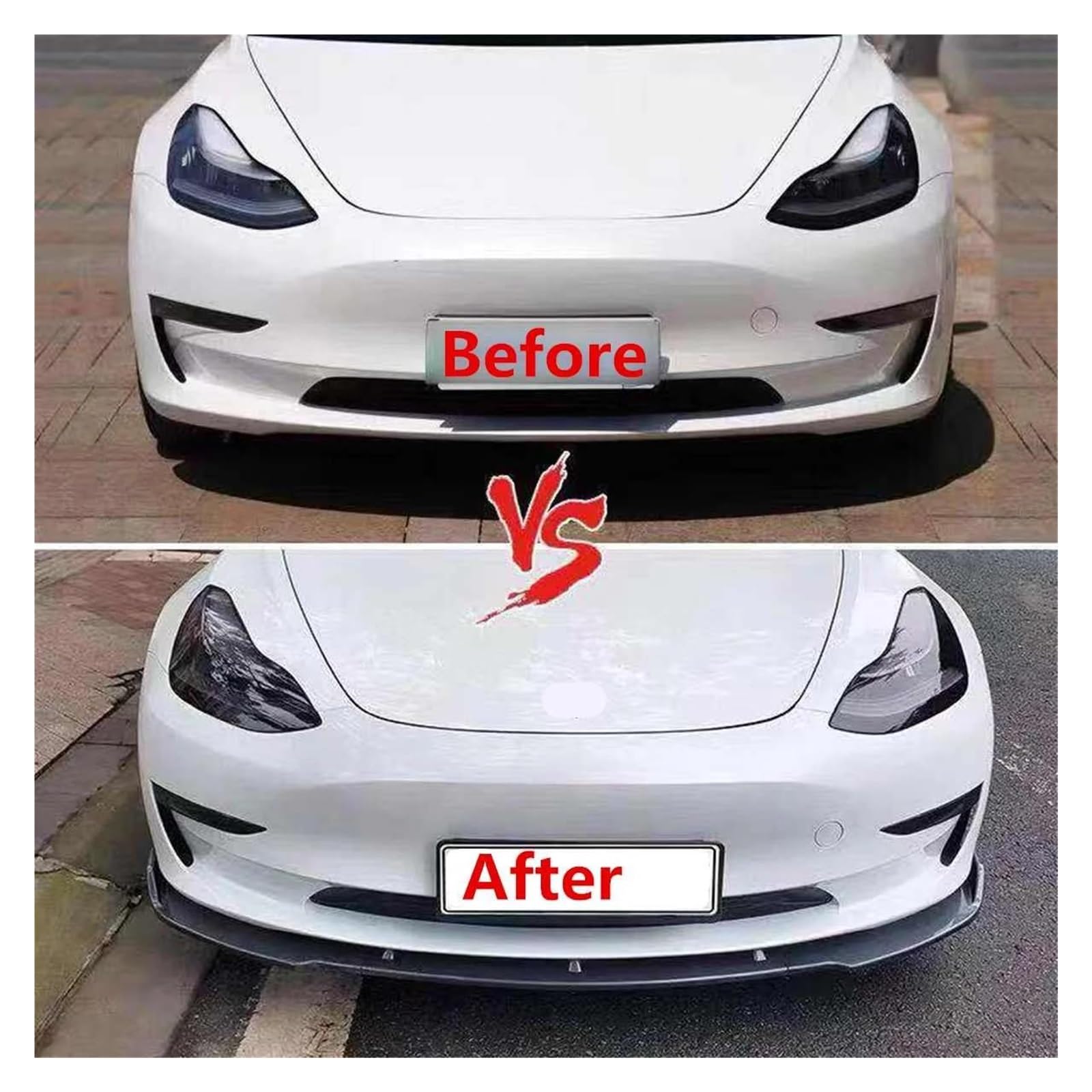 Front Bumper Lip 3 Stuks Auto Voorbumper Splitter Lip Body Kit Spoiler