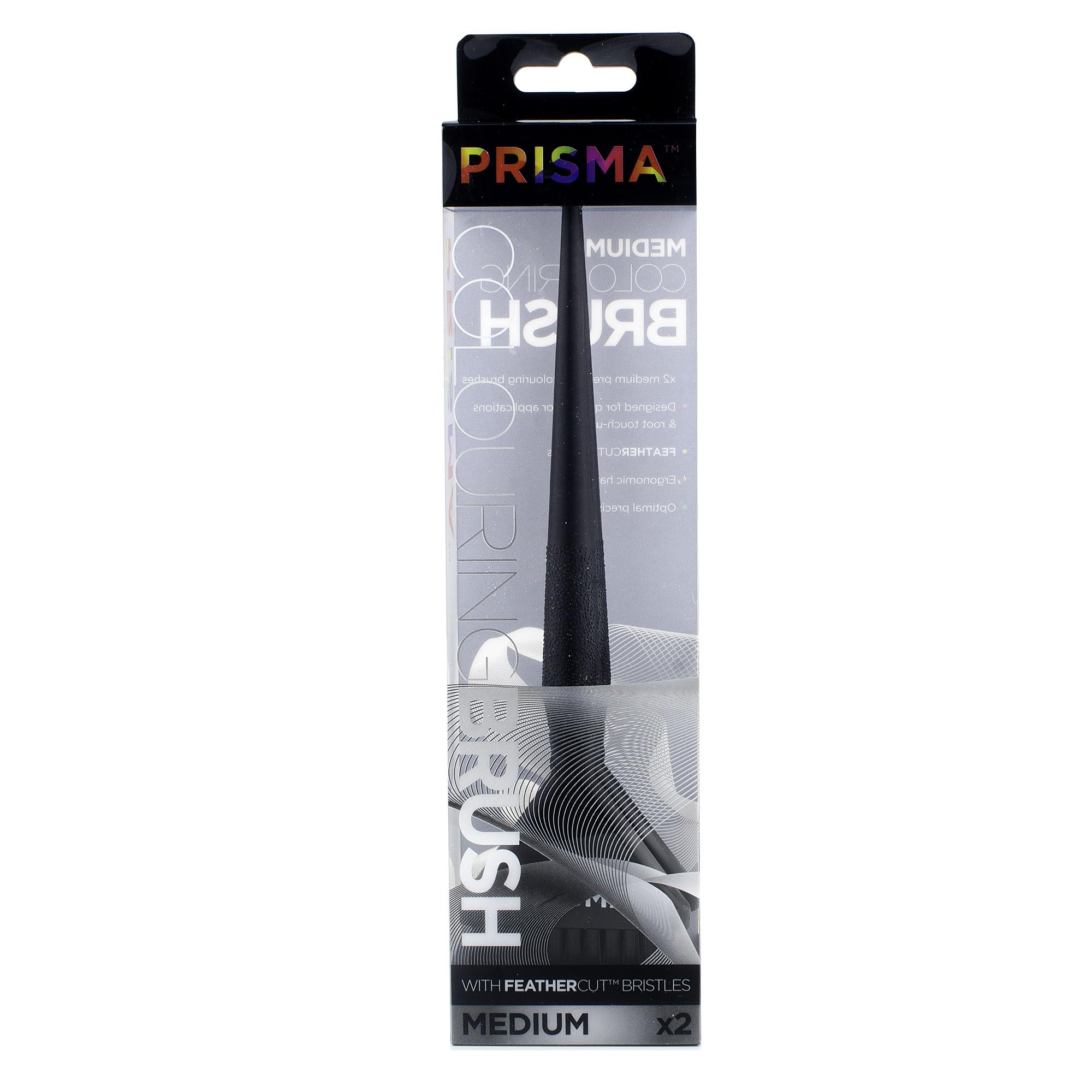 Prisma Colour Application Brushes - Black - 2pk (Medium)