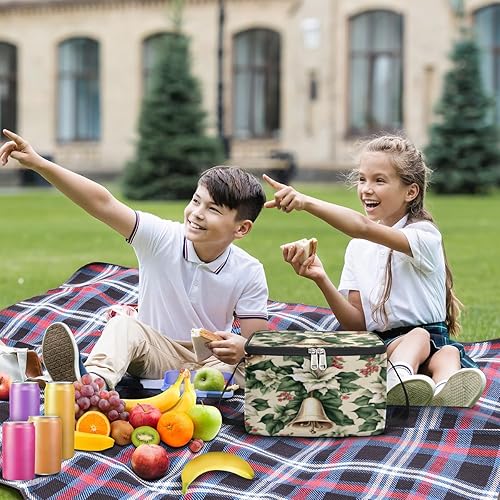 Miniatura 3 de Winter Christmas Decor Theme Insulated Lunch Bag Women Reusable Lunch Tote Square Meal Bag for Adults Men Cooler Lunch Box for Work Travel Picnic