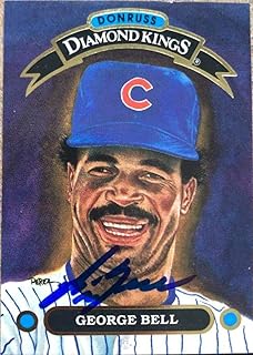 George Bell Autographed 1992 Donruss Diamond Kings #DK-7