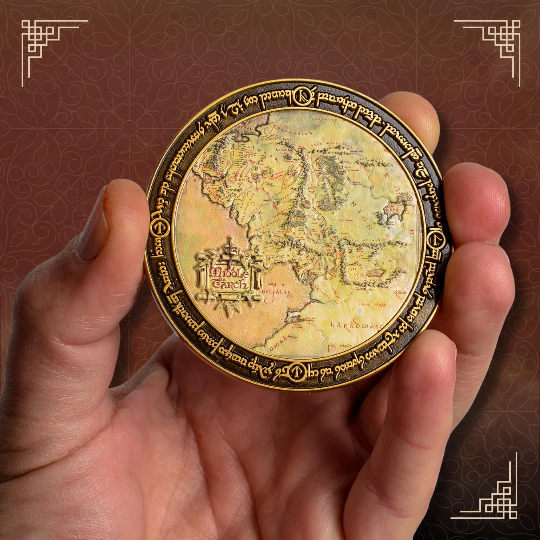 Moneda de lujo del Señor de los Anillos: Mapa de la Tierra Media