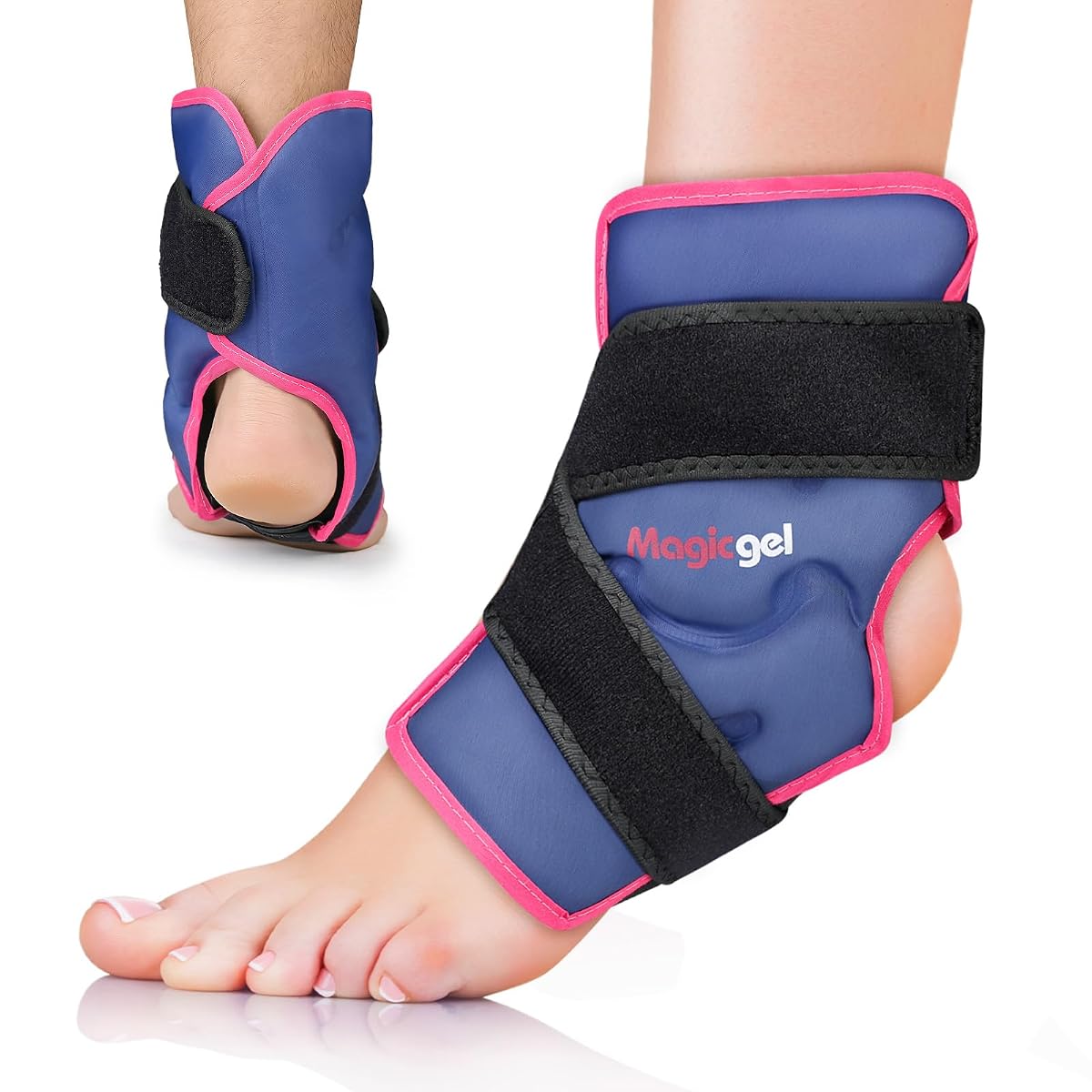 Magic Gel Ankle Ice Pack Wrap - Flexible Hot & Cold Packs - Ice Packs for