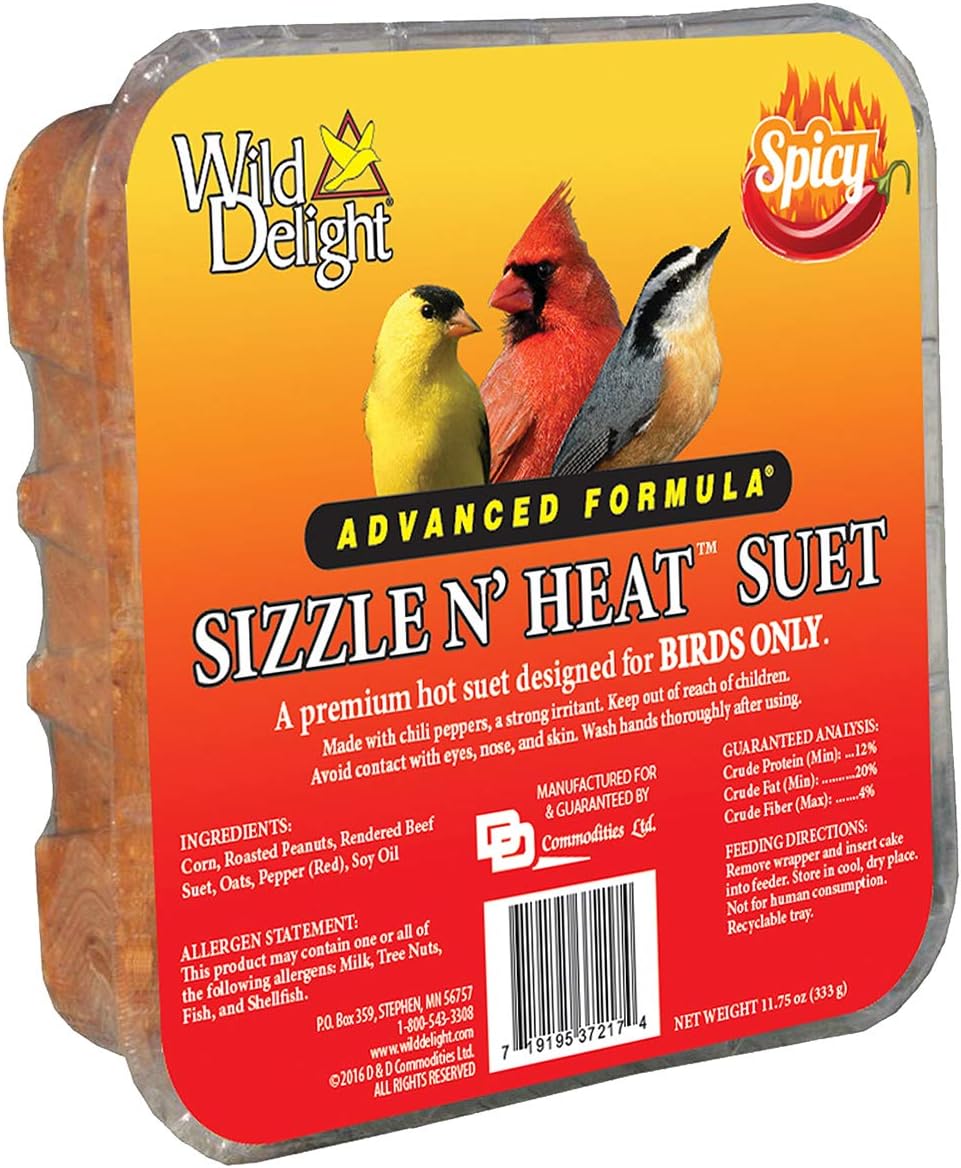 1 Pack of Sizzle N Heat Spicy Suet for Birds, 11.75 Ounces Each