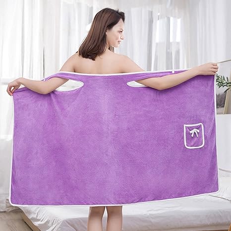 Plus Size Bath Skirt & Shower Cap Wearable Bath Towel For Women Plus Size Shower Wrap Dress Post Bath Comfort 275066