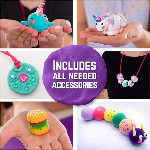 Miniatura 9 de GirlZone Air Dry Clay - Kit de manualidades definitivo de más de 100 piezas de arcilla para modelar niños, arcilla seca al aire para niños sin